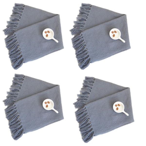 

table napkin 4pcs cotton linen napkins cloth tea towel tassel dishcloth scouring pad kitchen towels handkerchief party dinner pl