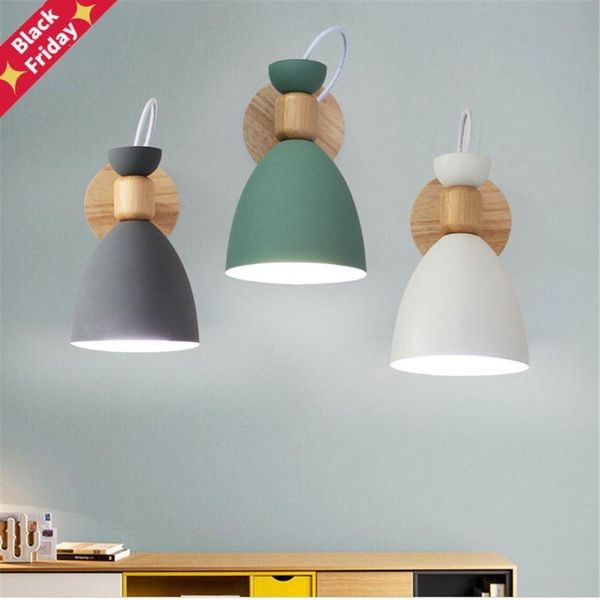 

nordic creative simple personality solid wood wall lamp living room staircase el aisle bedroom bedside sconce