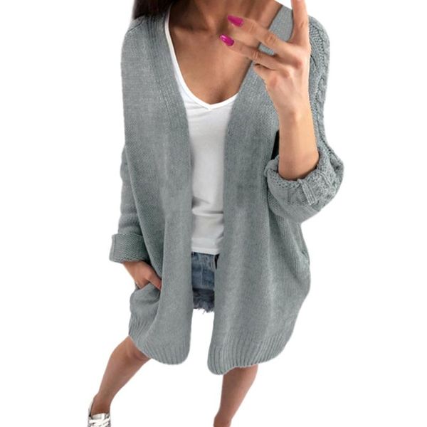 

women's sweaters autumn fashion knitted warm winter cardigan sweater pull femme acrylic long jumper sleeve overcoat, White;black