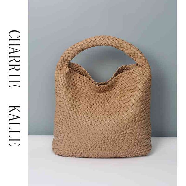 

venetas bottega leather woven tote women's large capacity niche japanese tide brand leather bag designer handbag wan