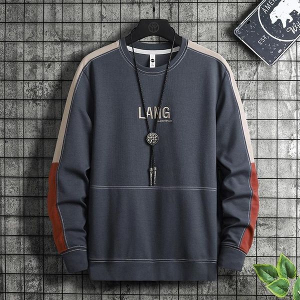 

men's hoodies & sweatshirts men side stripe fashion clothing korean autumn pollovers long sleeve shirts casual wear, Black