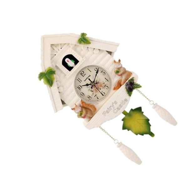 

silent decorative wall clock telling time hanging ornament for bedroom living-room bar without battery - white rabb clocks