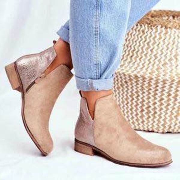

414243 yards foreign trade large size european and american booties women 2021 autumn and winter new leopard splicing leather boots new wome, Black