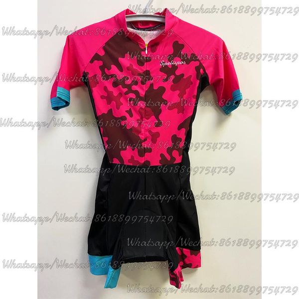 

racing sets spelispos cycling skinsuit bodysuit one piece trisuit wear bike suit triathlon roupas femininas com frete gratis macaquinho kit, Black;blue