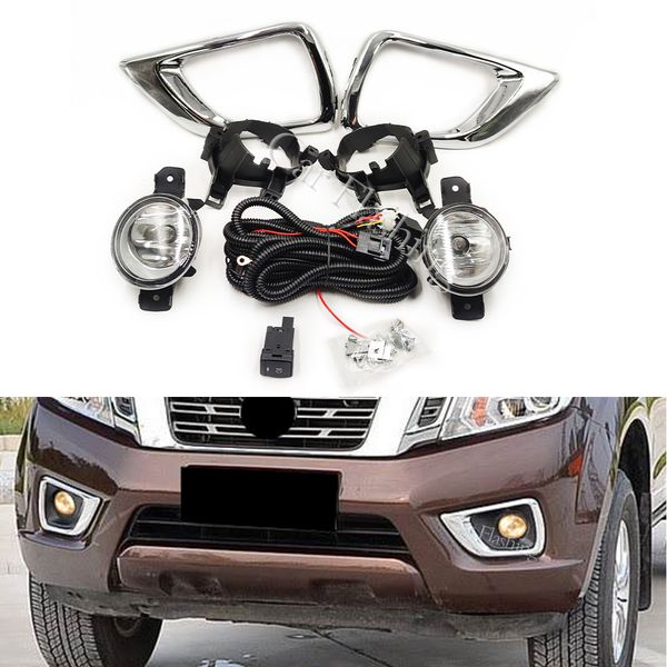 1 set di fendinebbia per Nissan Navara NP300 2015 2017 2017 2017 2018 Halogen fendinebbia fendinebbia nebbia foglights staffa cablaggio griglia grill