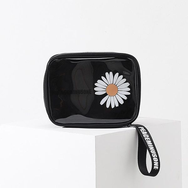 

storage bags cosmetic bag creative pvc portable travel large capacity transparent waterproof small daisy toiletry