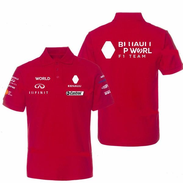 

men's polos 2021 lapel shirt formula one motorcycle racing suit f1 supporter summer casual fashion sweatshirt, White;black