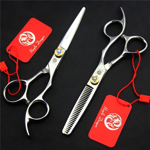 

hair scissors purple dragon 6 inch hairdressing trimming & cutting head shears set with fine tension adjustment makas for barber