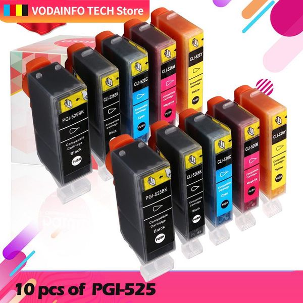 

ink cartridges 10 pack pgi525 cli526 pgi 525 cli 526 for canon pixma ip4850 ix6550 mg5150 mg5250 mg6150 mg8150 mx885 mg5350