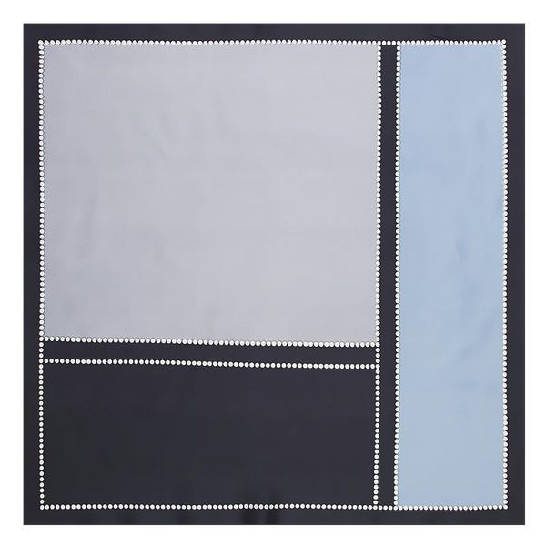 

scarves arrival60*60cmeuro brand style women silk square scarf geometric fight color fashion tied bag handle high quality, Blue;gray