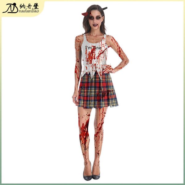 

casual dresses halloween horror zombie female ghost stage performance costume women's vt drs, Black;gray