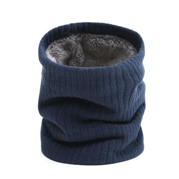 

scarves knitted warm scarf winter autumn ring women bandana solid fleece men neck shawl neckerchief 2022, Blue;gray