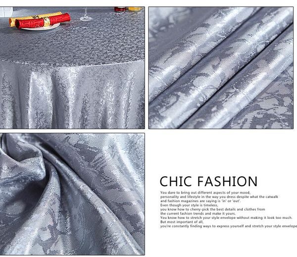 

quality jacquard restaurant el round table cloth for weddings parties els