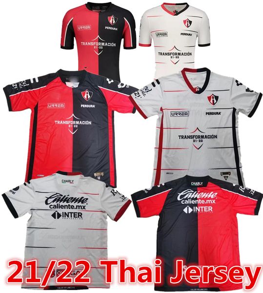 

mexico club 21 22 atlas soccer jerseys 2021 2022 home and 3rdaway red j.barraza .caballero r.marquez shirt away yellow football uniform, Black;yellow