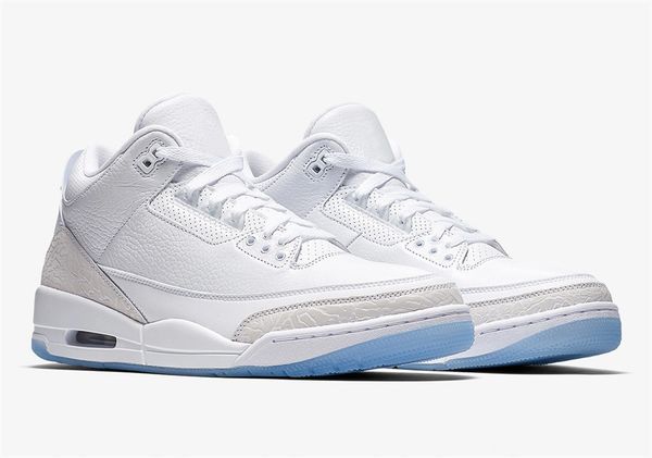 

shoes jumpman 3 pure white basketball mens iii sports sneakers