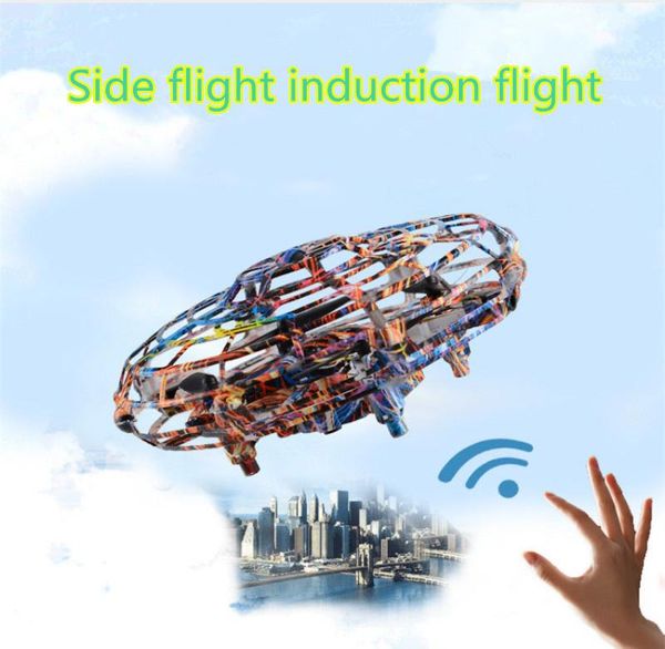

mini rc drone ufo uav aircraft 360 degree flip infrared sensing control altitude hold one throw kid gifts drones