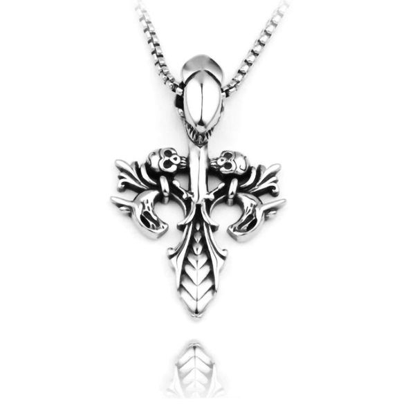 

pendant necklaces crox cross titanium steel christian necklace accessories, Silver