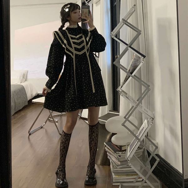 

party dresses floral 2021 chic color contrast black slim spring tea break skirt women's dress q4tn, White;black