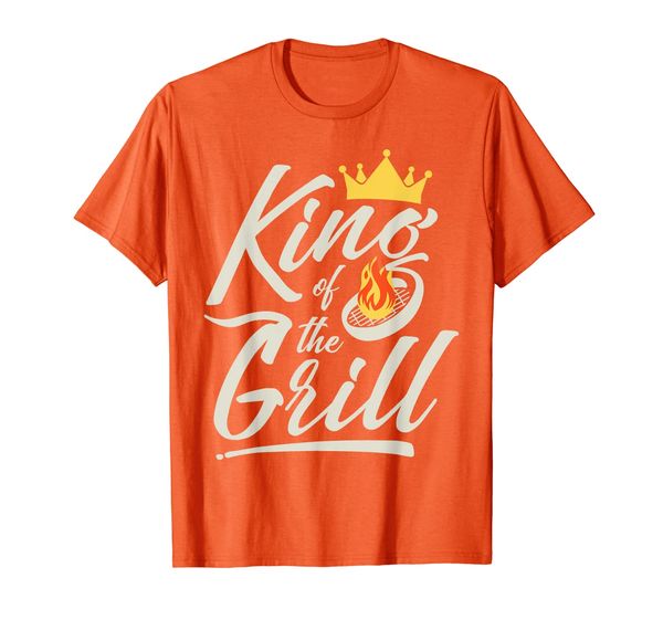 

funny bbq grillmaster king grill barbecue lover t-shirt, White;black