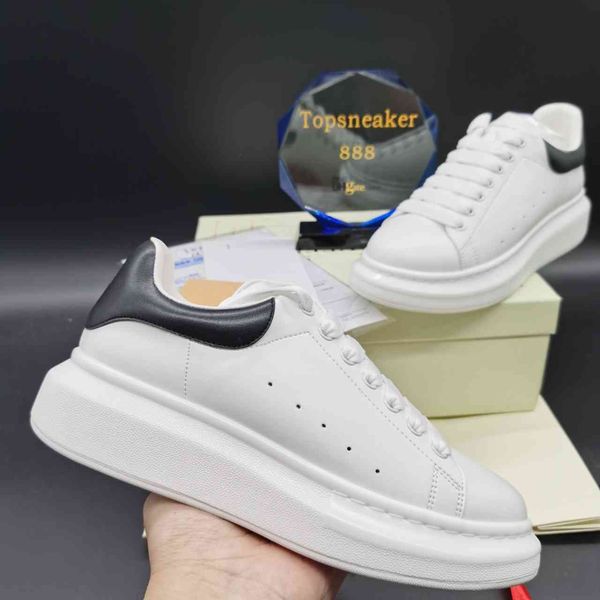 

casual platform shoes man fashion women leather lace up sneaker classic white red black