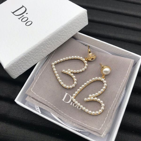 

designer jewelry 2021 new heart-shaped pearl earrings for women 6fbp, Golden