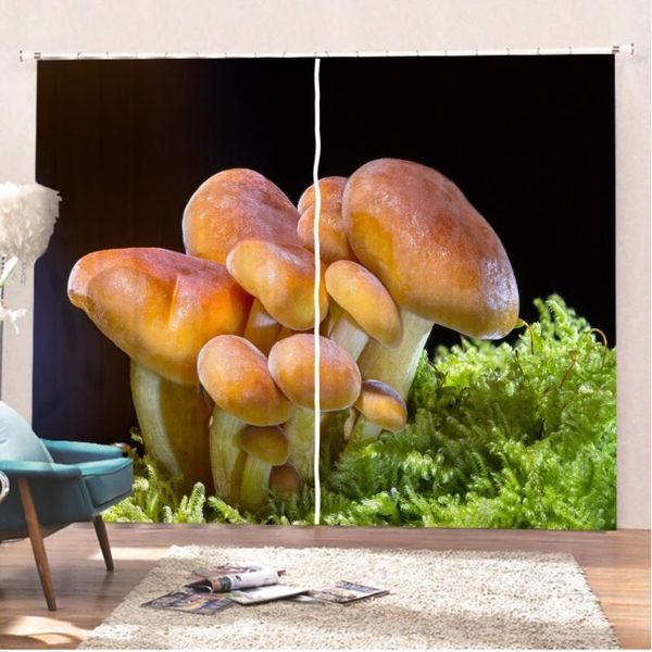 

curtain & drapes dreamy window curtains 3d forest mushroom print living room bedroom decor 2 panels cartoon polyester home
