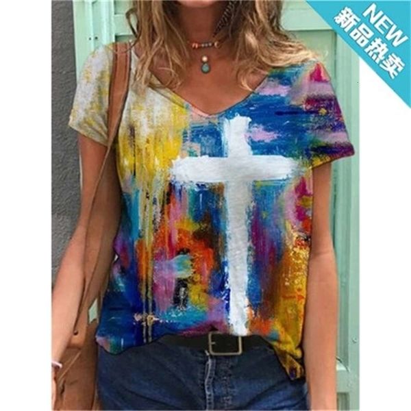 

women's t-shirt fashion printed short sleeve ldhc, White