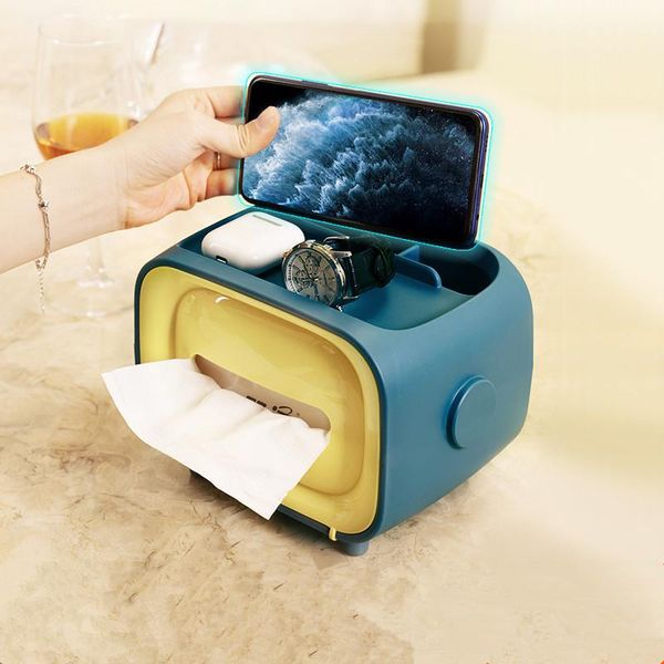 

creative deskstorage tissue box plastic living room multifunctional magnetic imitation tv drawer nordic napkin box2021 boxes & napkins