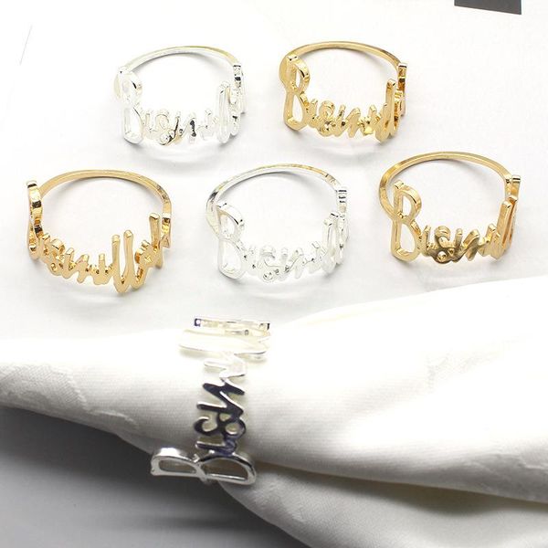 

napkin rings 42mm alloy metal for wedding table decoration holder servilletero towel dinner