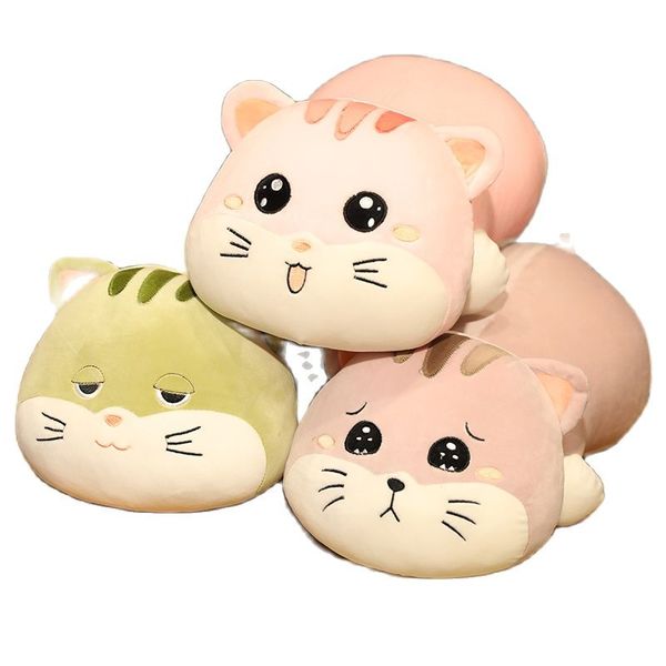 

45/60/75cm kawaii lying cat plush toys stuffed cute cats doll lovely animal pillow soft cartoon cushion kid christmas gift