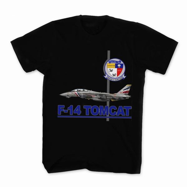 

men's t-shirts us navy vf-2 bounty hunters squadron f-14 tomcat fighter t-shirt. summer cotton o-neck short sleeve mens t shirt s-3xl, White;black