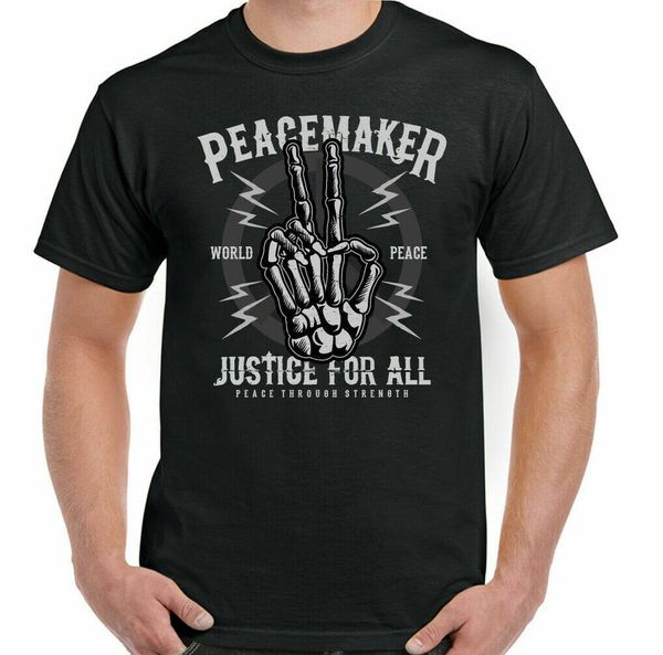 

pacemaker shirt man funny peace for everyone skull logo anti war, White;black