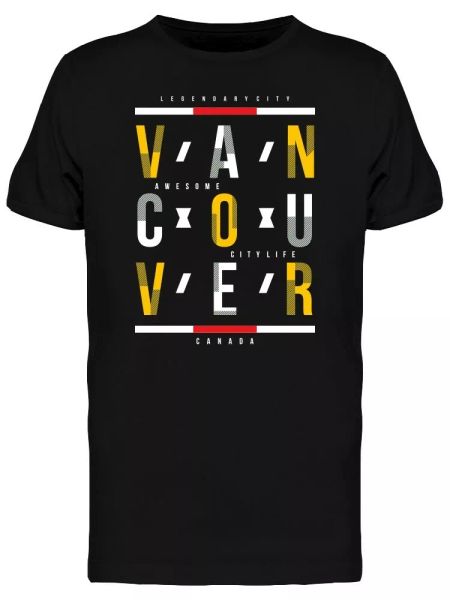 

vancouver typography vintage men's tee -image by shutterstock, White;black