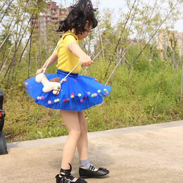 

arrival mulity colorful infant women skirts tulle tutu pom princess mini dress children clothing pettiskirt girl clothes, Blue