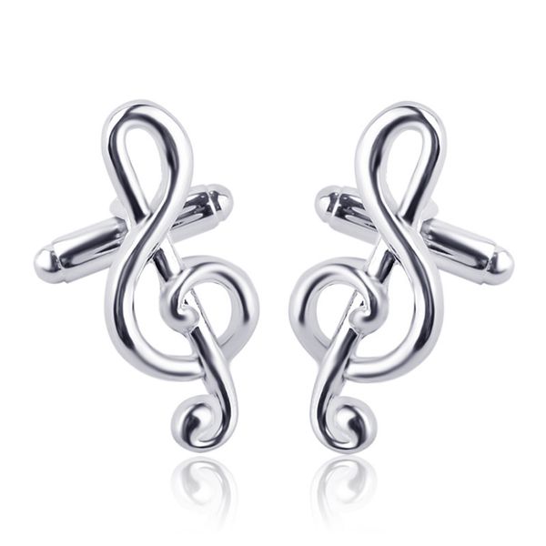 Venda Camisa de moda Treble Clef Cuff Cufflinks Música Nota Clássico Bruxamento Francês Para Homens Presentes