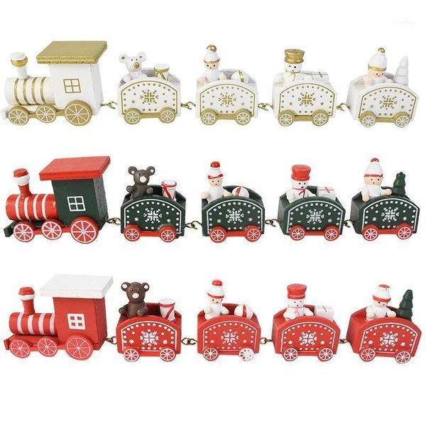 

christmas decorations ornament train wood craft decoration 2021 navidad year gift kids toy xmas noel home supplies1