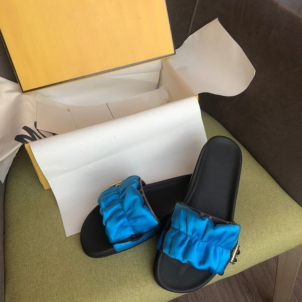 

women slide sandal slipper 3 colors option indoor and outdoor beach slides flat slippers size 34-41 real leather flip flops with box, Black