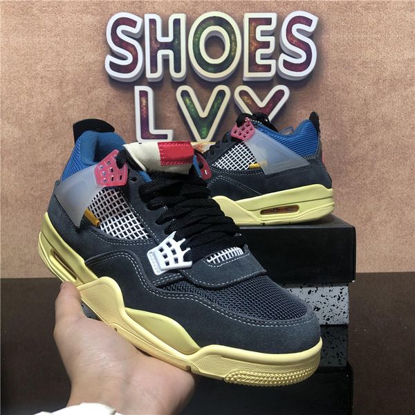 

jumpman 4 4s cactus jack men womens basketball shoes neon court purple bred with box mens trainers sports sneakers