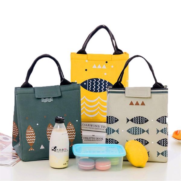 

storage bags faroot large capacity lunch bag cartoon fish pattern multifunctional commonly used shopping