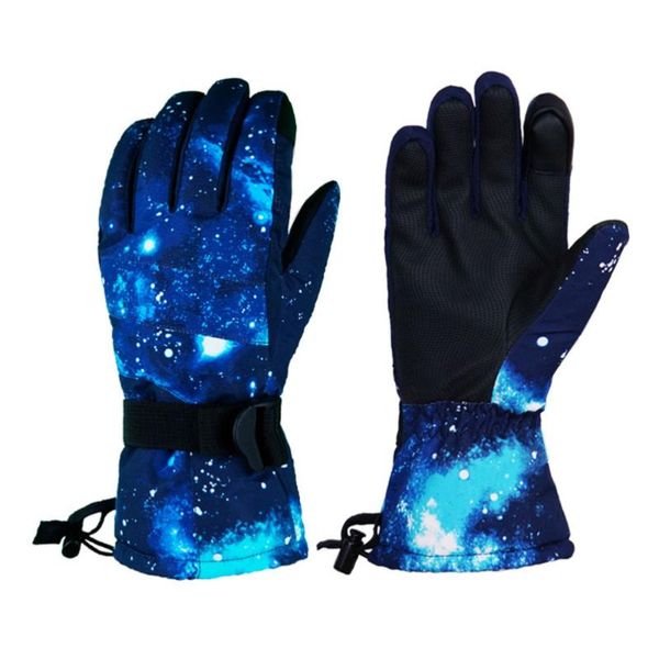 

ski gloves simple riding thicken plush touch screen anti-slid waterproof finger for outdoor mountain climbi