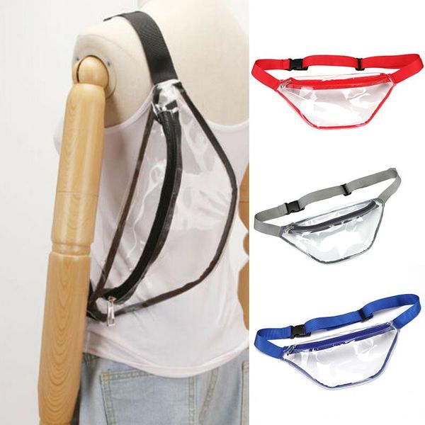 

small clear waist bag waterproof transparent pouch for sports travel daily -opk bags