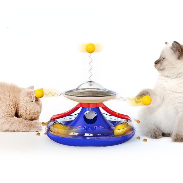 

cat toys pet supplies products explosive turntable track ball windmill leaking food funny stick