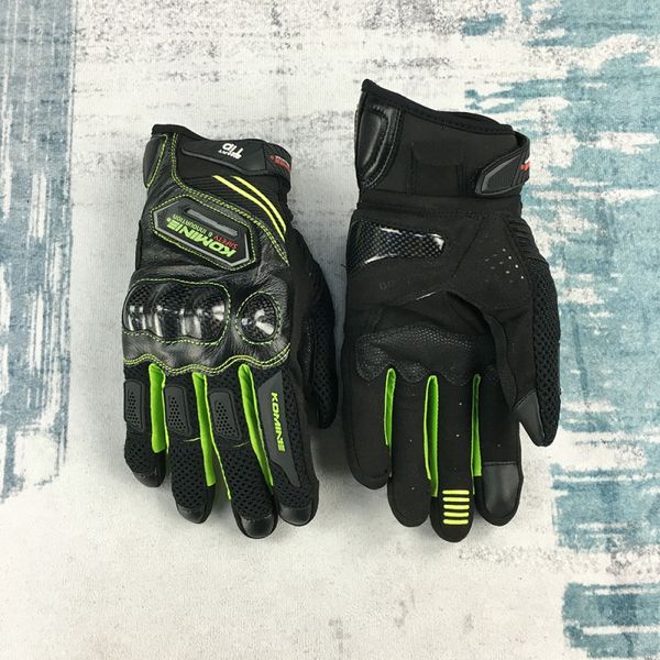 

komine gk167 professional motorcycle gloves racing carbon fiber full finger street gloves komine four seasons glovesg, Blue;gray