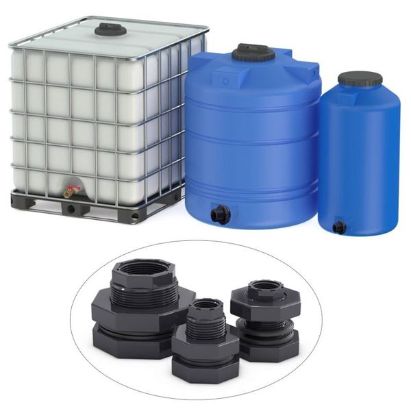 

watering equipments 2pcs water tank connector brass bulkhead adapter rain buckets ponds aquariums accessories for garden