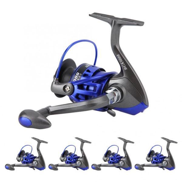 

spining/baitcasting reel fish lure spinning fishing live liner bait with metal handle blue accessories baitcasting reels