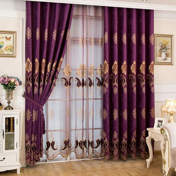 

curtain & drapes luxury modern floral jacquardcurtain tulle window blackout sheer for living room bedroom kitchen screening