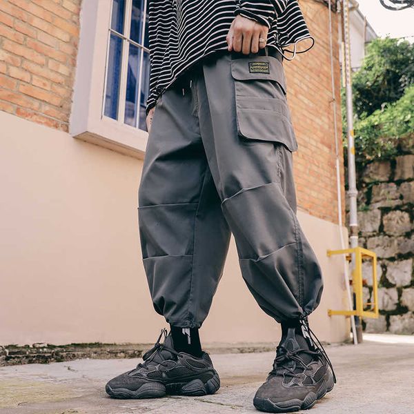 

men's pants overszied sweatpants men casual harajuku weather printed female drawstring trousers dzoy, Black