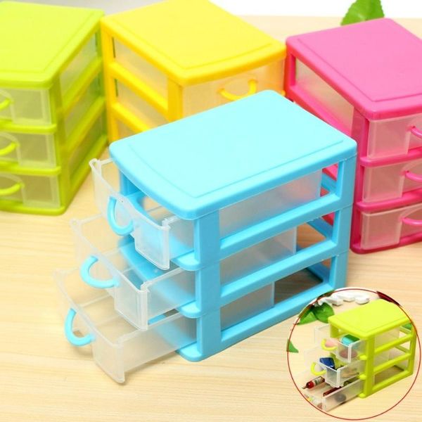 

storage boxes & bins colorful deskplastic box two three drawers jewelry hoder