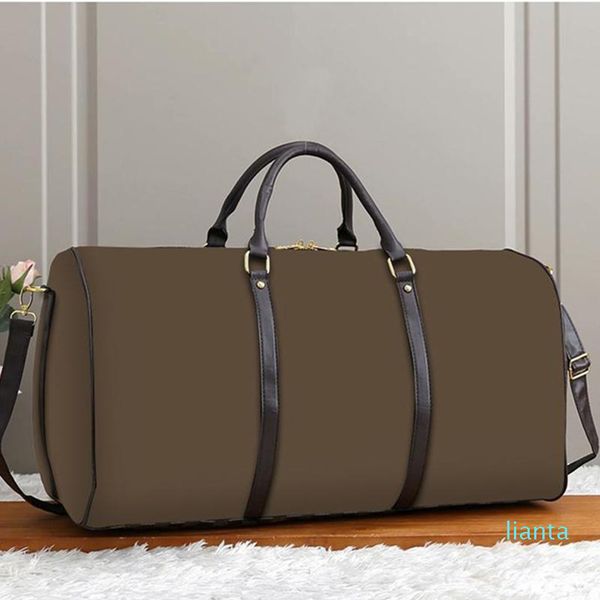 

luxury fashion men women high-quality travel duffle bags brand designer luggage genuine leather handbags with lock large capacity sport bag