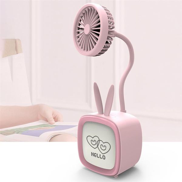 

electric fans desktv colorful light fan portable usb charging mini
